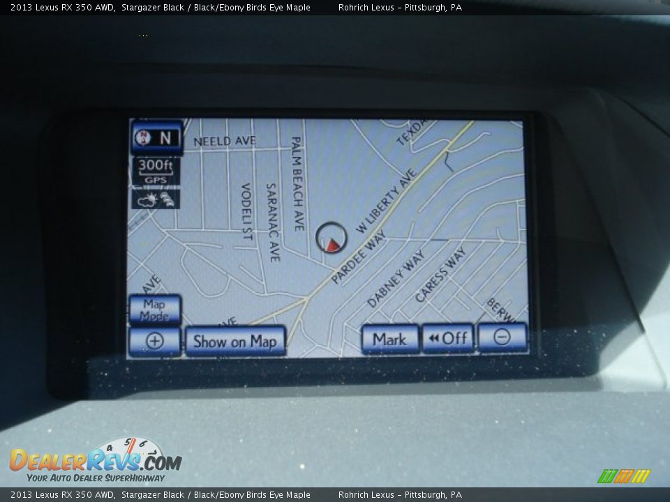2013 Lexus RX 350 AWD Stargazer Black / Black/Ebony Birds Eye Maple Photo #15