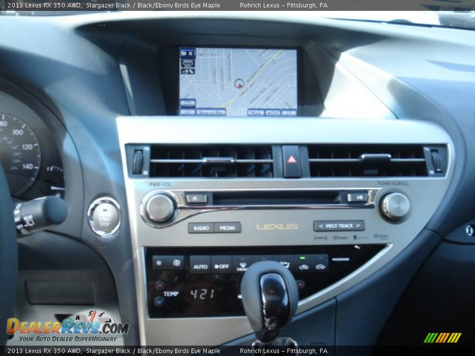 2013 Lexus RX 350 AWD Stargazer Black / Black/Ebony Birds Eye Maple Photo #16