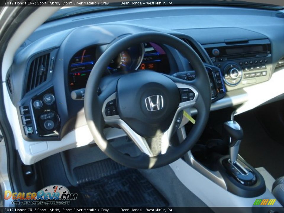 2012 Honda CR-Z Sport Hybrid Storm Silver Metallic / Gray Photo #10