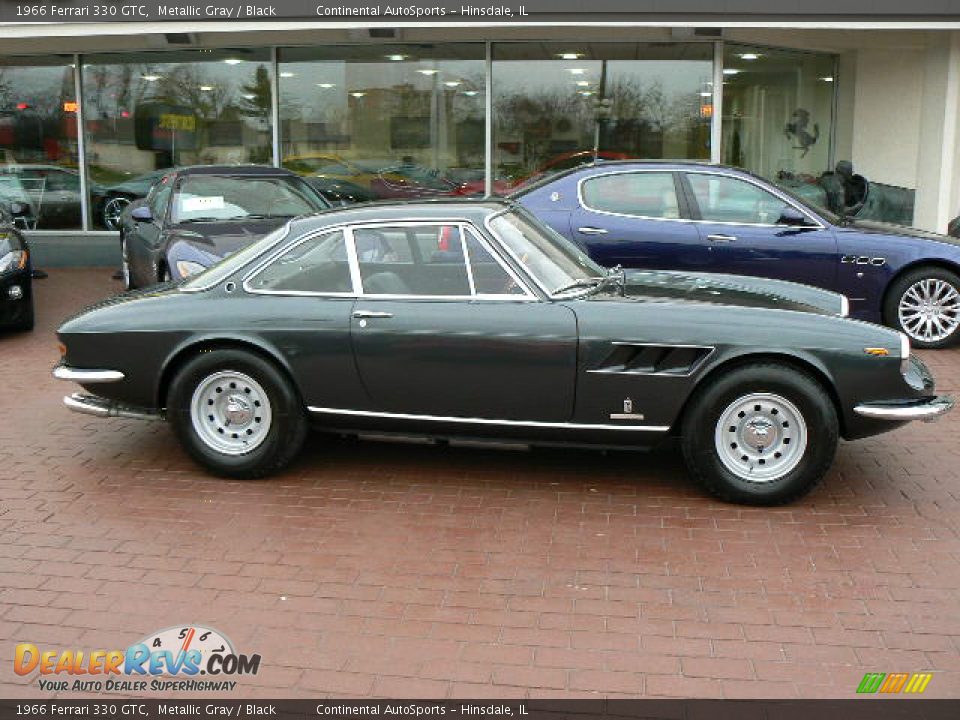1966 Ferrari 330 GTC Metallic Gray / Black Photo #2