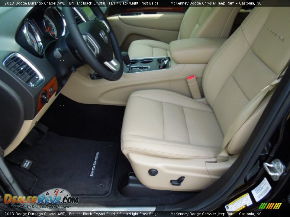 Black Light Frost Beige Interior 2013 Dodge Durango