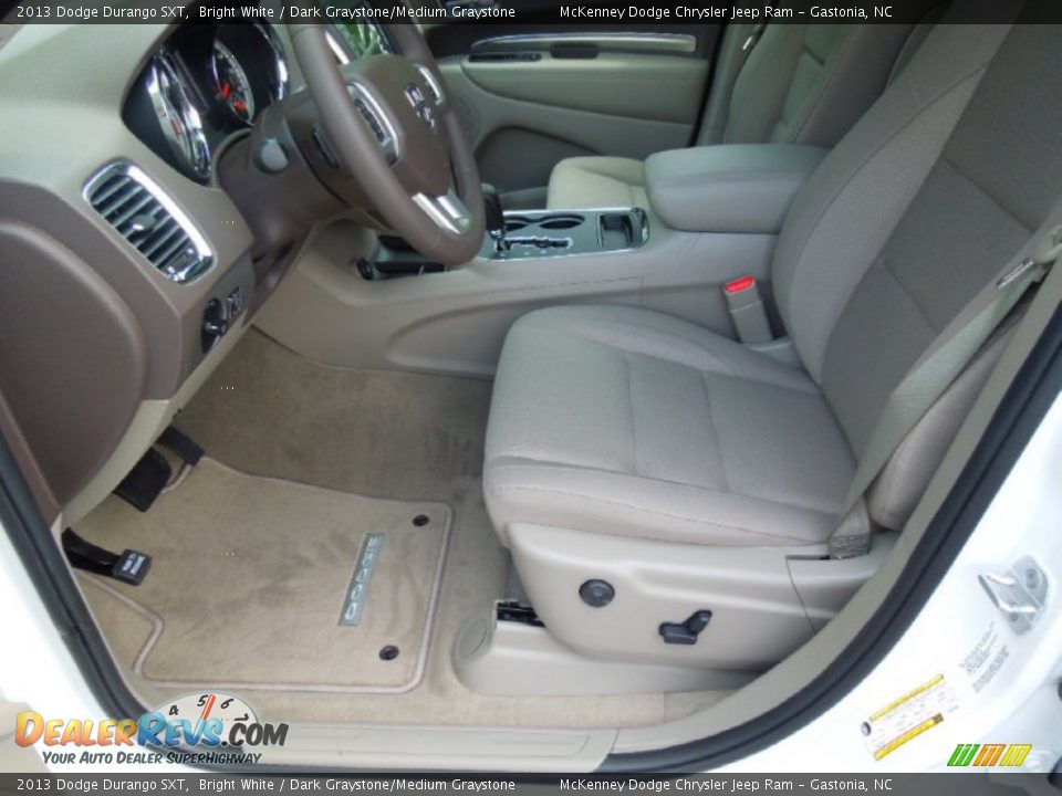 2013 Dodge Durango SXT Bright White / Dark Graystone/Medium Graystone Photo #8