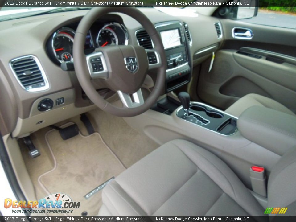 Dark Graystone/Medium Graystone Interior - 2013 Dodge Durango SXT Photo #26