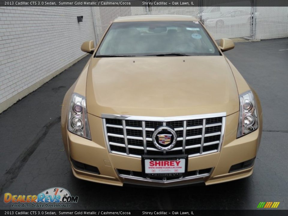 2013 Cadillac CTS 3.0 Sedan Summer Gold Metallic / Cashmere/Cocoa Photo #2