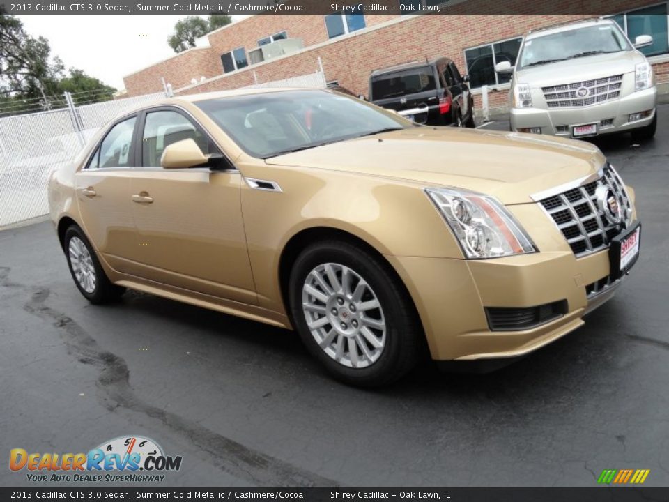 2013 Cadillac CTS 3.0 Sedan Summer Gold Metallic / Cashmere/Cocoa Photo #3