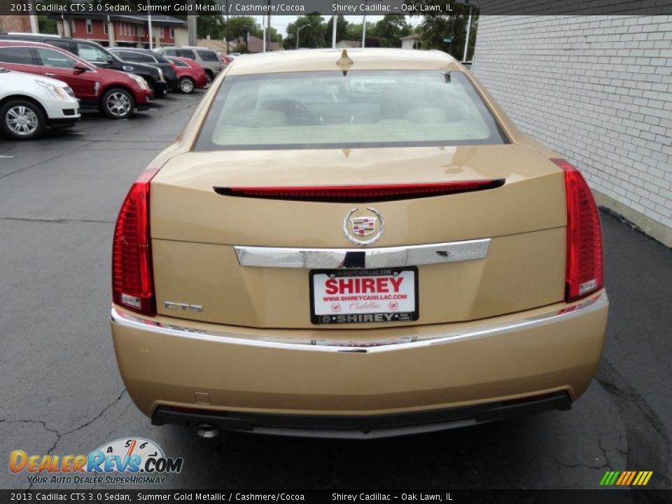 2013 Cadillac CTS 3.0 Sedan Summer Gold Metallic / Cashmere/Cocoa Photo #5