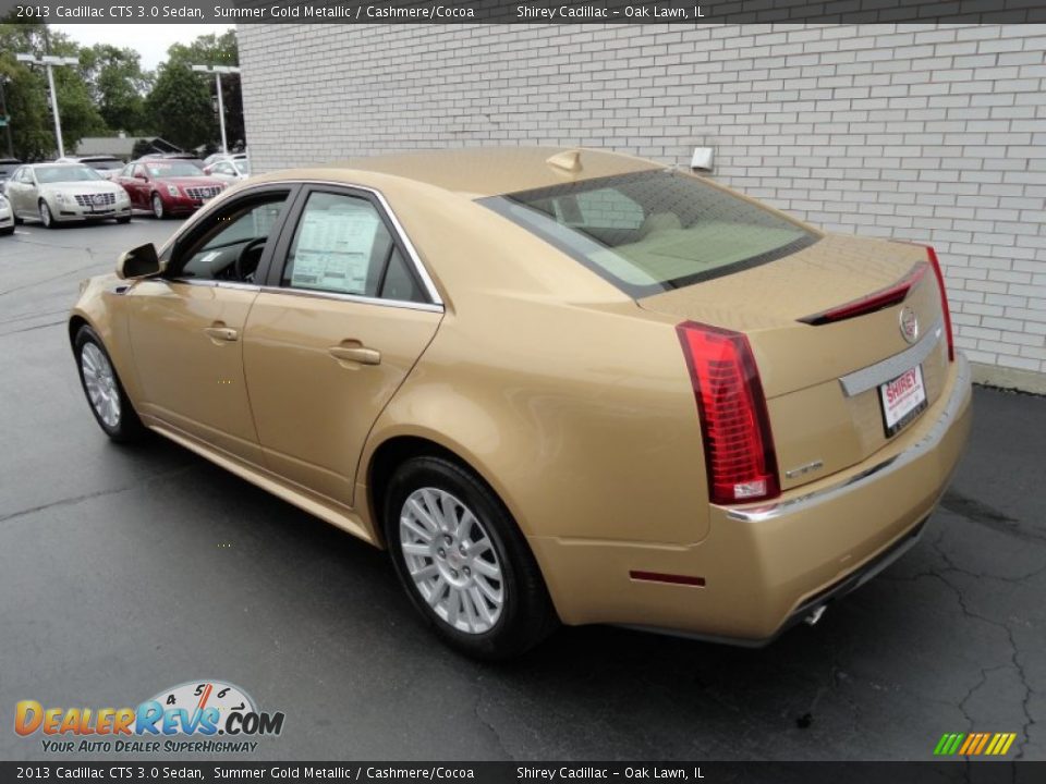 2013 Cadillac CTS 3.0 Sedan Summer Gold Metallic / Cashmere/Cocoa Photo #6