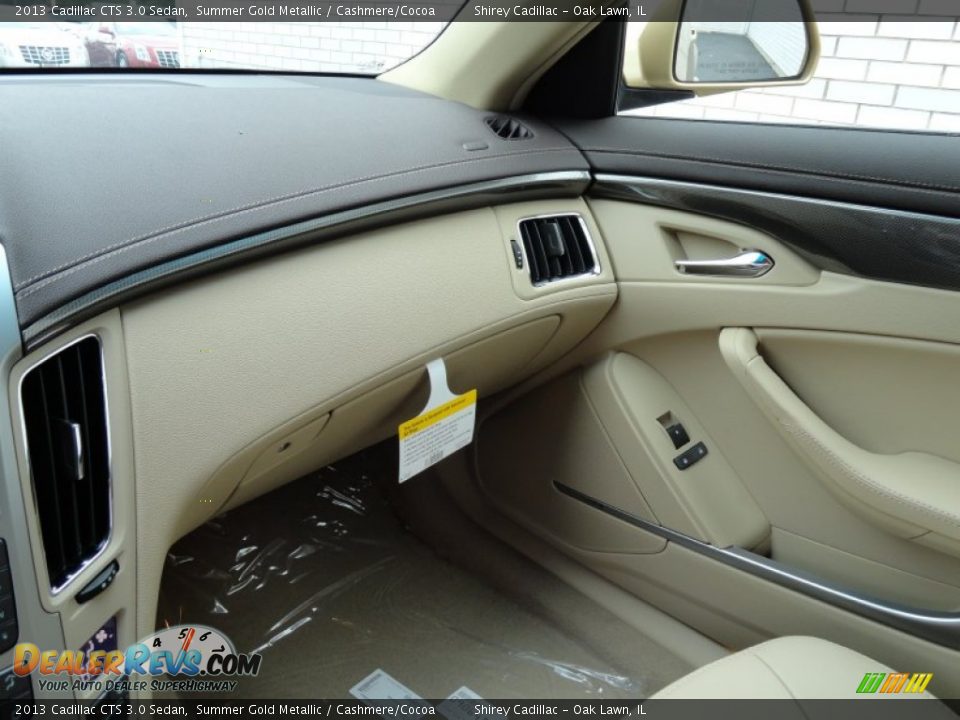 2013 Cadillac CTS 3.0 Sedan Summer Gold Metallic / Cashmere/Cocoa Photo #21