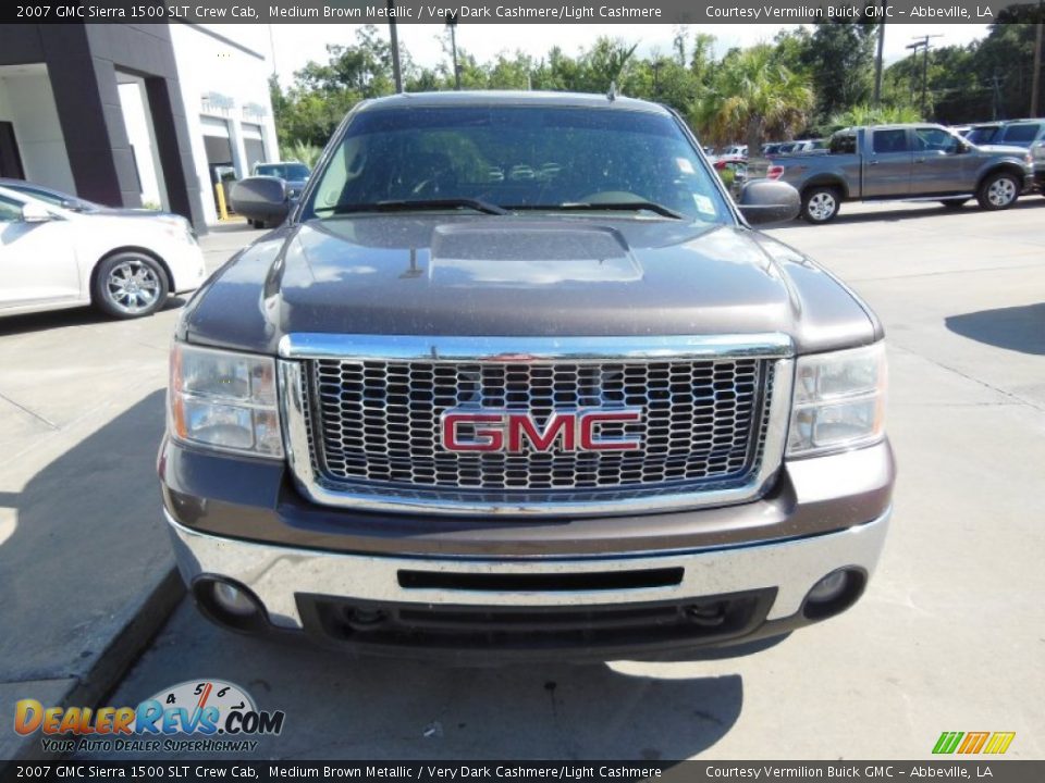 2007 GMC Sierra 1500 SLT Crew Cab Medium Brown Metallic / Very Dark Cashmere/Light Cashmere Photo #3