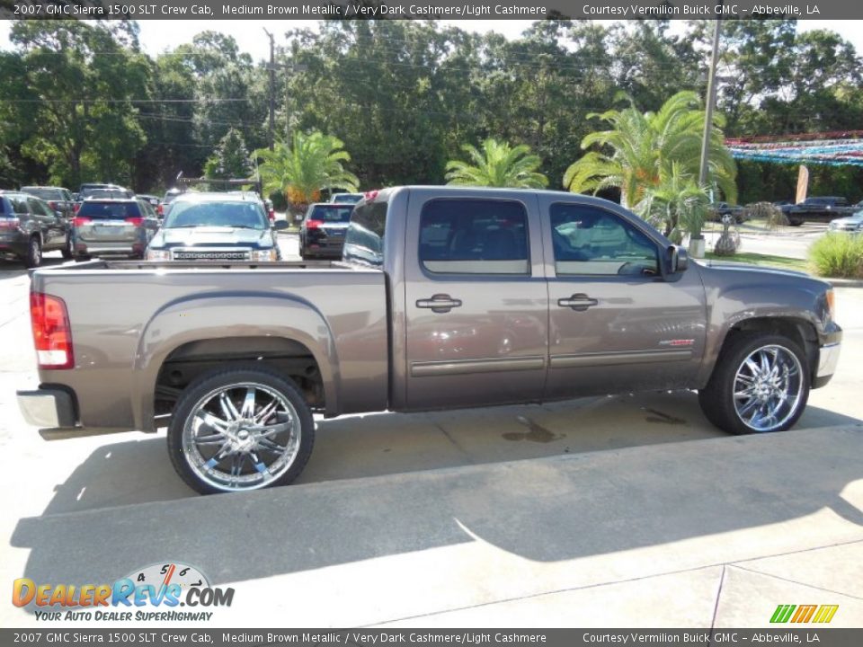 2007 GMC Sierra 1500 SLT Crew Cab Medium Brown Metallic / Very Dark Cashmere/Light Cashmere Photo #4