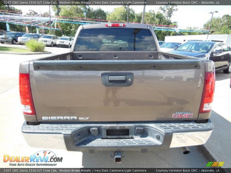 2007 GMC Sierra 1500 SLT Crew Cab Medium Brown Metallic / Very Dark Cashmere/Light Cashmere Photo #5