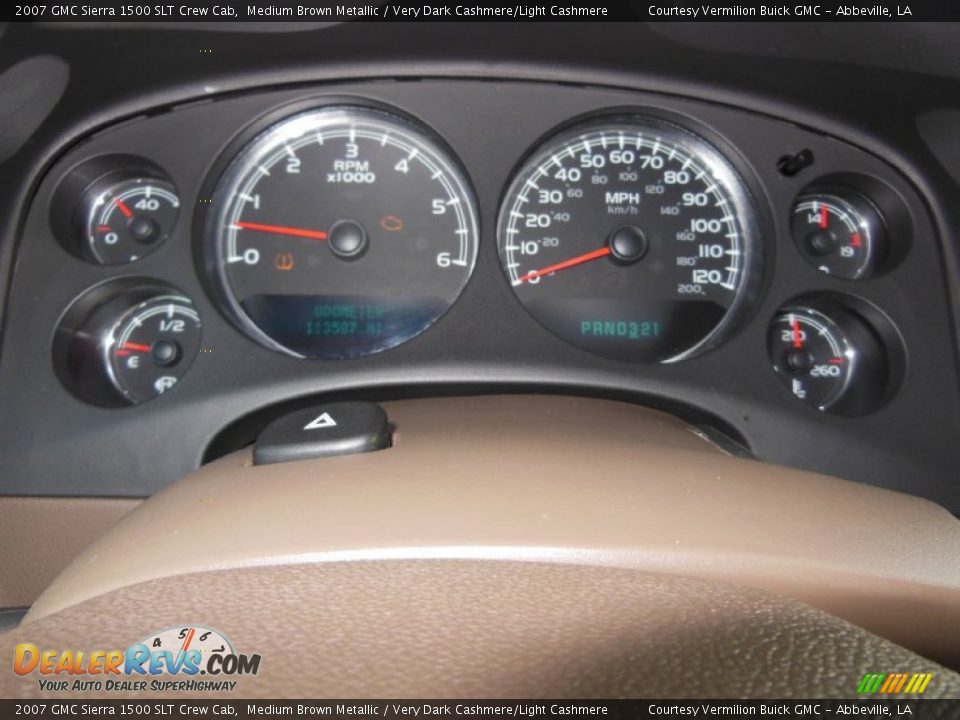 2007 GMC Sierra 1500 SLT Crew Cab Medium Brown Metallic / Very Dark Cashmere/Light Cashmere Photo #12