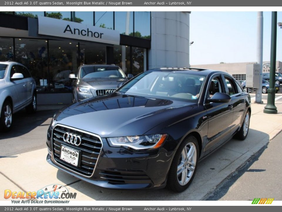 2012 Audi A6 3.0T quattro Sedan Moonlight Blue Metallic / Nougat Brown Photo #1