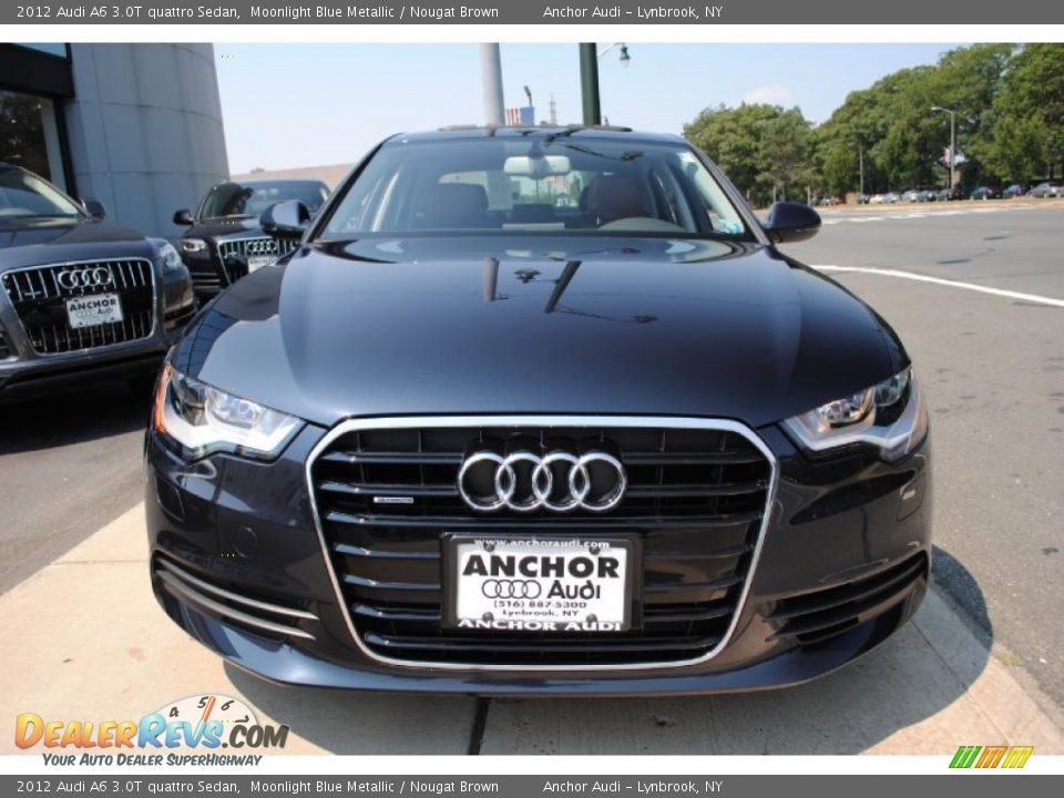 2012 Audi A6 3.0T quattro Sedan Moonlight Blue Metallic / Nougat Brown Photo #2