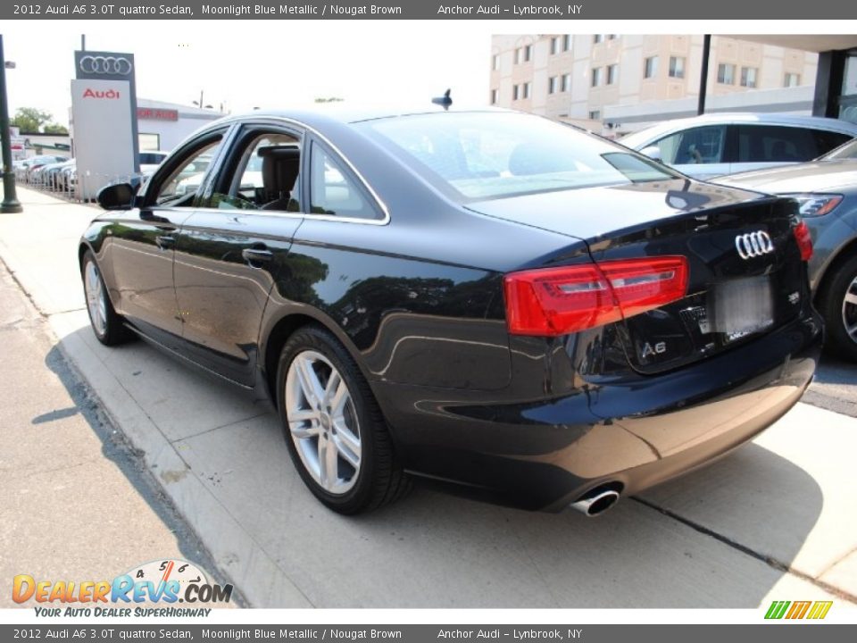 2012 Audi A6 3.0T quattro Sedan Moonlight Blue Metallic / Nougat Brown Photo #4