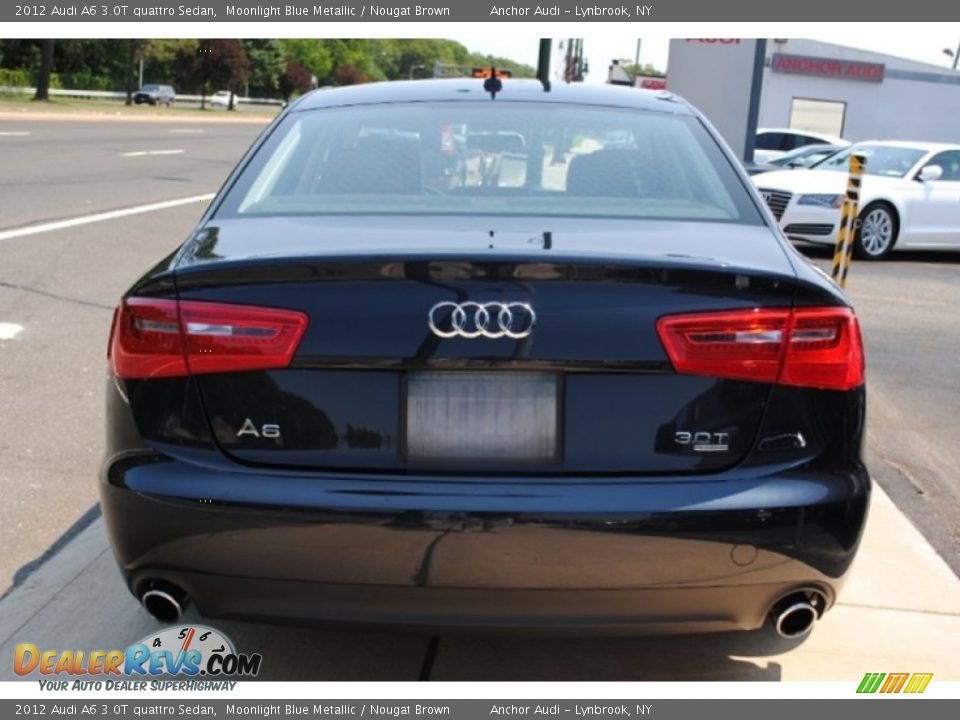 2012 Audi A6 3.0T quattro Sedan Moonlight Blue Metallic / Nougat Brown Photo #5