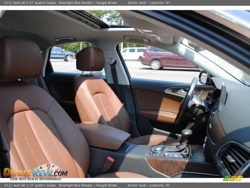 2012 Audi A6 3.0T quattro Sedan Moonlight Blue Metallic / Nougat Brown Photo #9
