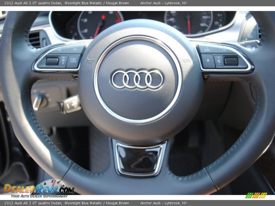 2012 Audi A6 3.0T quattro Sedan Moonlight Blue Metallic / Nougat Brown Photo #12