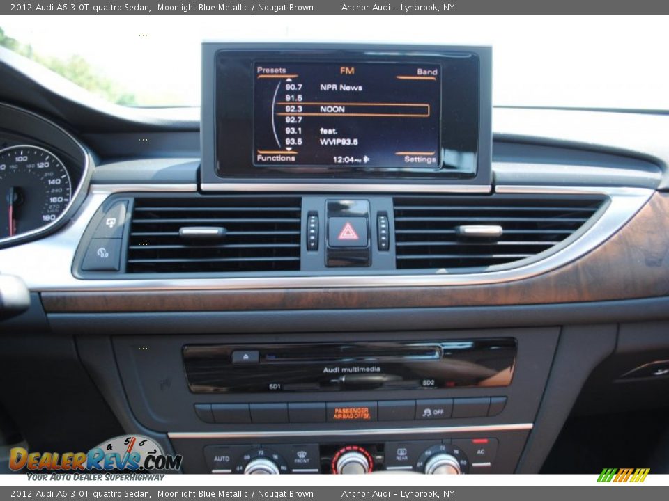 2012 Audi A6 3.0T quattro Sedan Moonlight Blue Metallic / Nougat Brown Photo #13