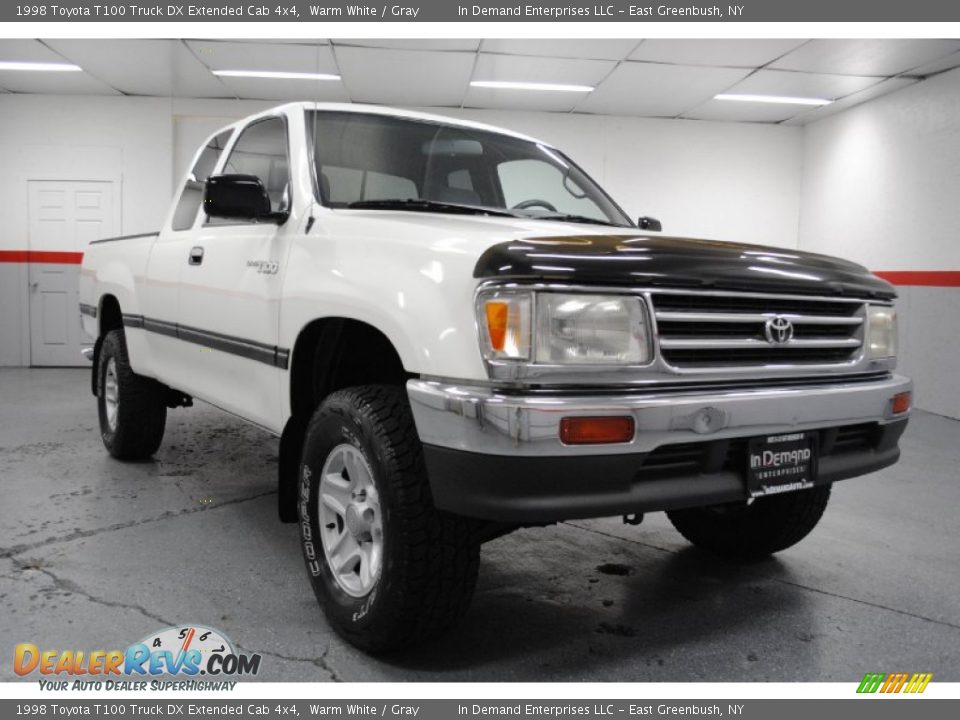 1998 Toyota T100 Truck DX Extended Cab 4x4 Warm White / Gray Photo #2