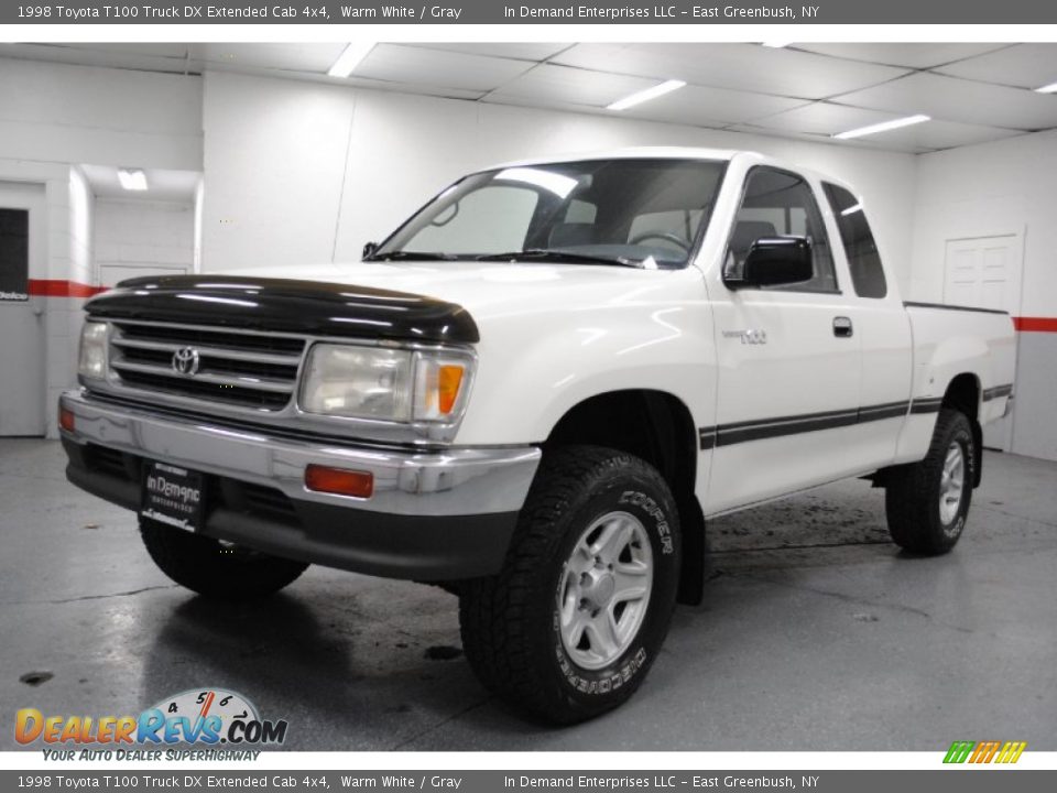 1998 Toyota T100 Truck DX Extended Cab 4x4 Warm White / Gray Photo #6