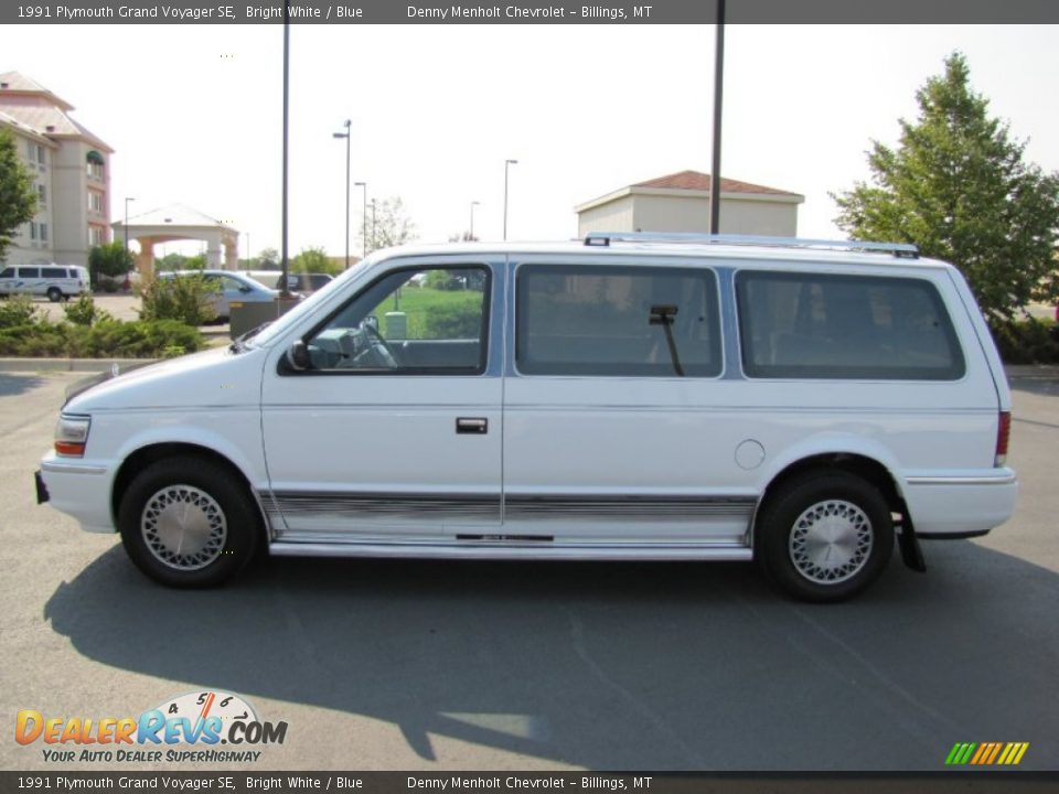 1991 Plymouth Grand Voyager SE Bright White / Blue Photo #4