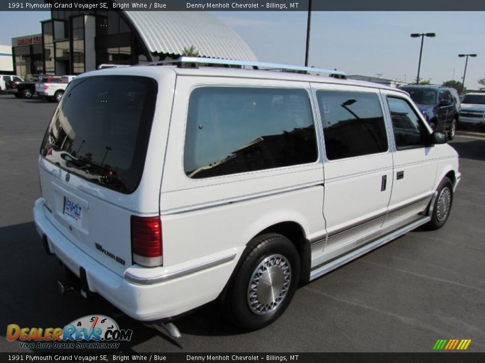 1991 Plymouth Grand Voyager SE Bright White / Blue Photo #7
