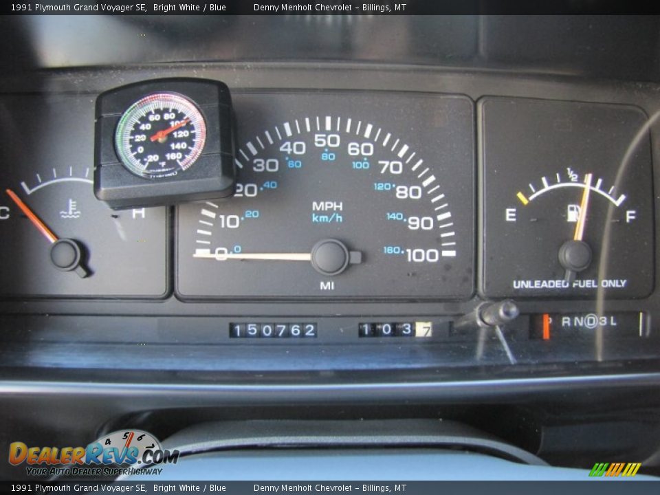 1991 Plymouth Grand Voyager SE Bright White / Blue Photo #10