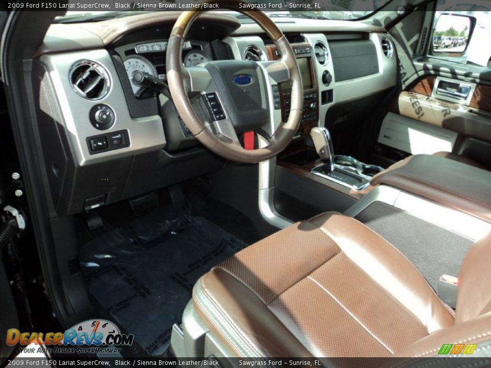 Sienna Brown Leather Black Interior 2009 Ford F150 Lariat