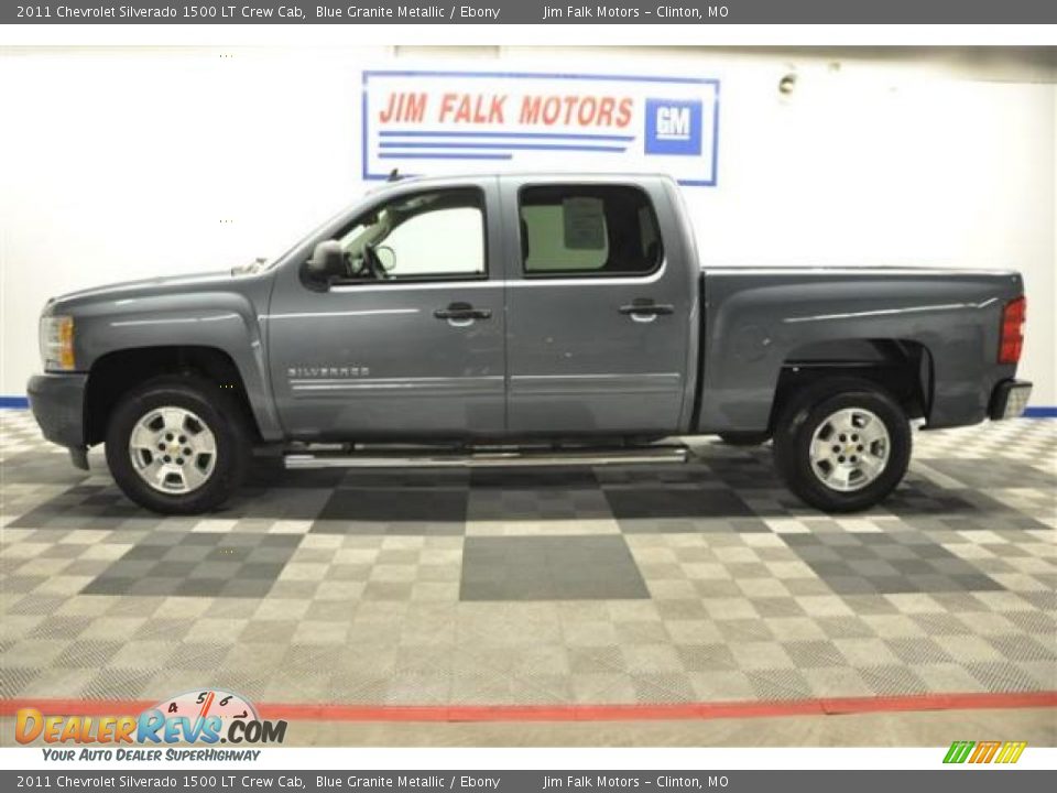 2011 Chevrolet Silverado 1500 LT Crew Cab Blue Granite Metallic / Ebony Photo #3