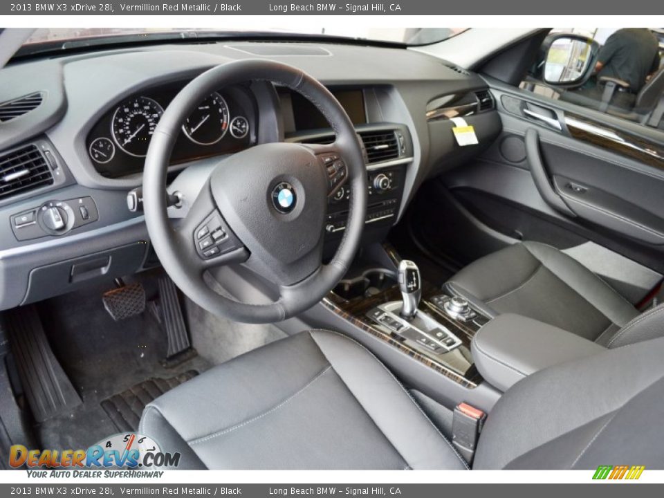 Black Interior - 2013 BMW X3 xDrive 28i Photo #6