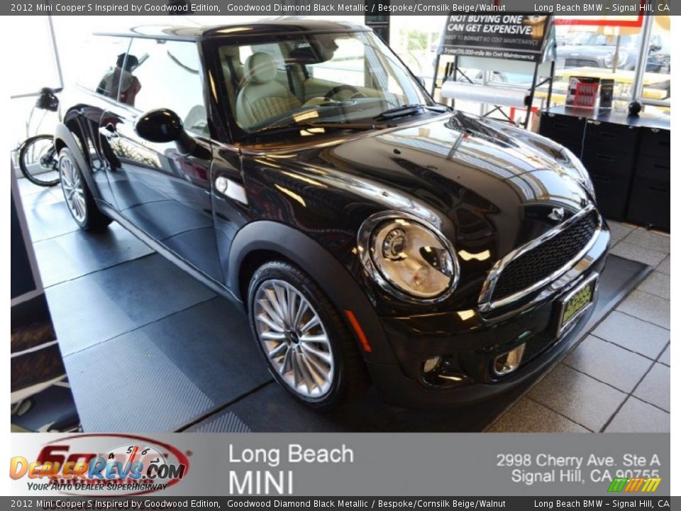 2012 Mini Cooper S Inspired by Goodwood Edition Goodwood Diamond Black Metallic / Bespoke/Cornsilk Beige/Walnut Photo #1
