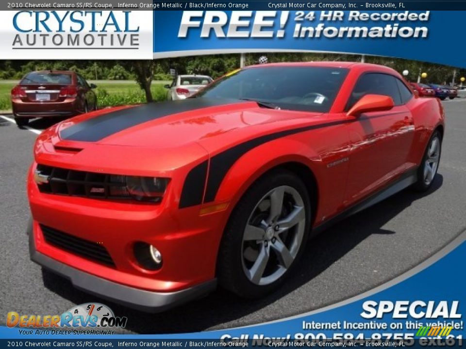 2010 Chevrolet Camaro SS/RS Coupe Inferno Orange Metallic / Black/Inferno Orange Photo #1