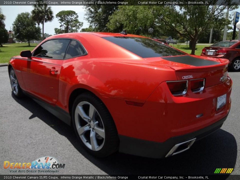 2010 Chevrolet Camaro SS/RS Coupe Inferno Orange Metallic / Black/Inferno Orange Photo #3