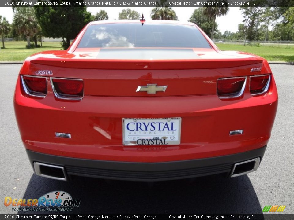 2010 Chevrolet Camaro SS/RS Coupe Inferno Orange Metallic / Black/Inferno Orange Photo #7