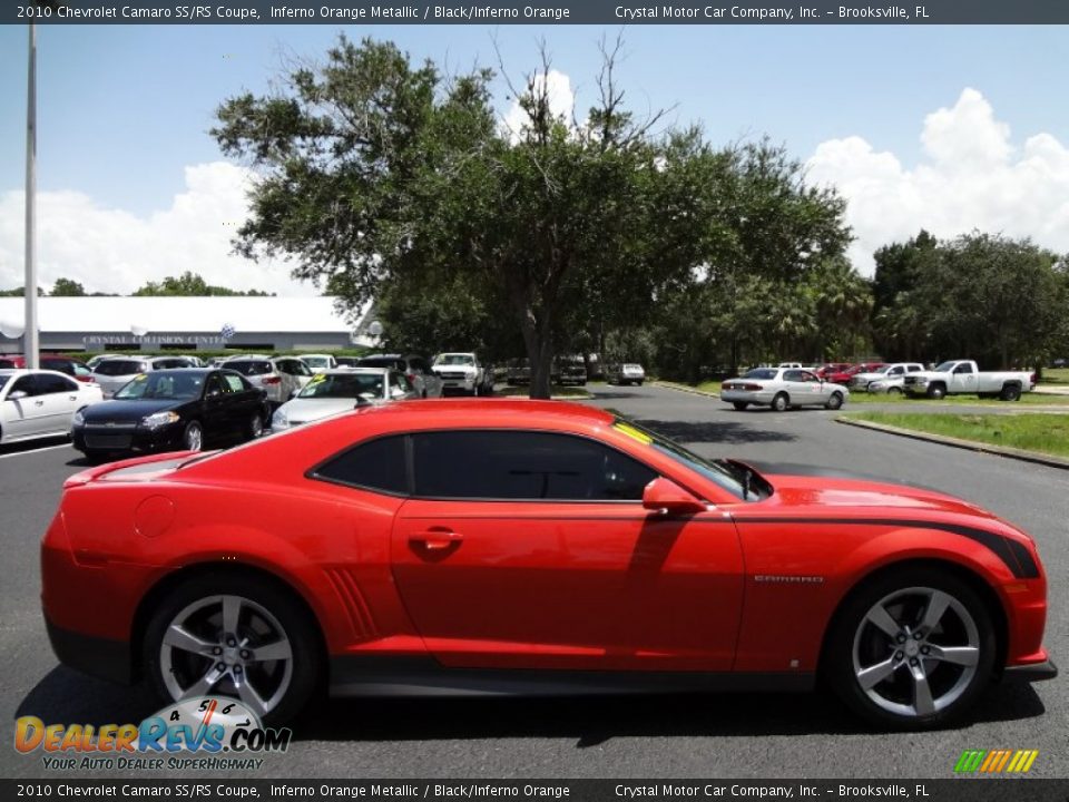 2010 Chevrolet Camaro SS/RS Coupe Inferno Orange Metallic / Black/Inferno Orange Photo #9