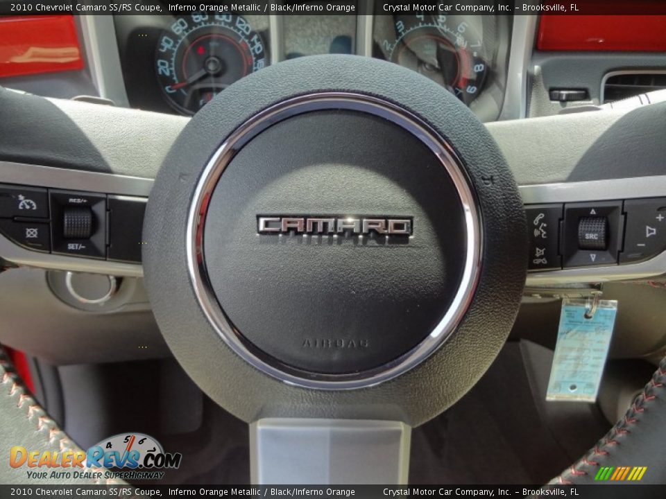 2010 Chevrolet Camaro SS/RS Coupe Inferno Orange Metallic / Black/Inferno Orange Photo #24