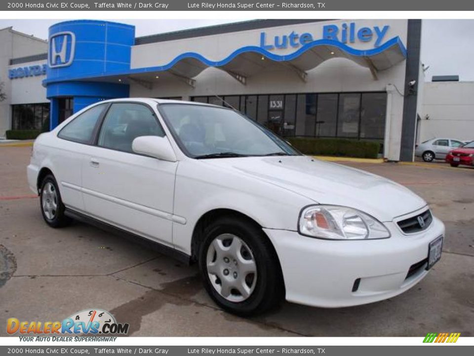 2000 Honda civic ex coupe white #3