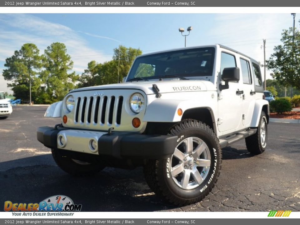 2012 Jeep Wrangler Unlimited Sahara 4x4 Bright Silver Metallic / Black Photo #1