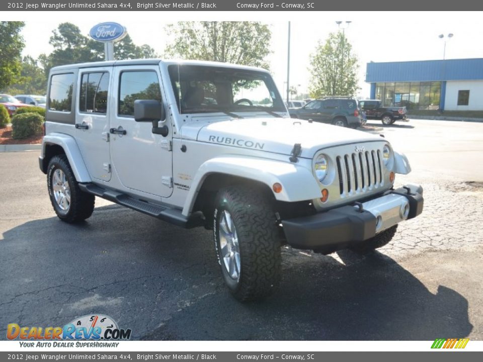 2012 Jeep Wrangler Unlimited Sahara 4x4 Bright Silver Metallic / Black Photo #3