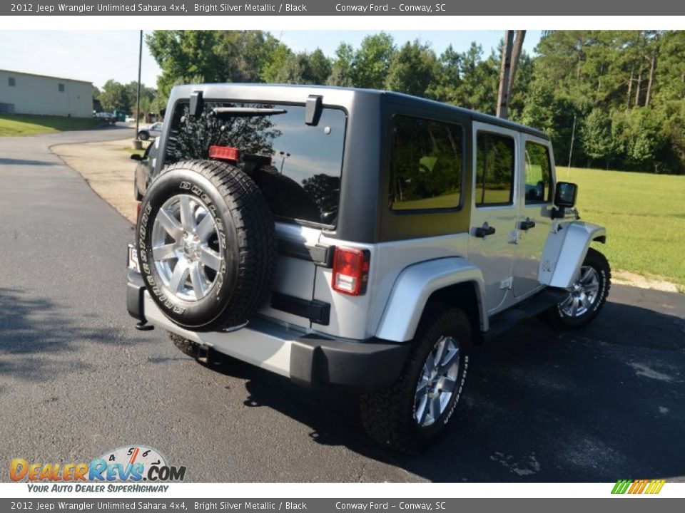 2012 Jeep Wrangler Unlimited Sahara 4x4 Bright Silver Metallic / Black Photo #5