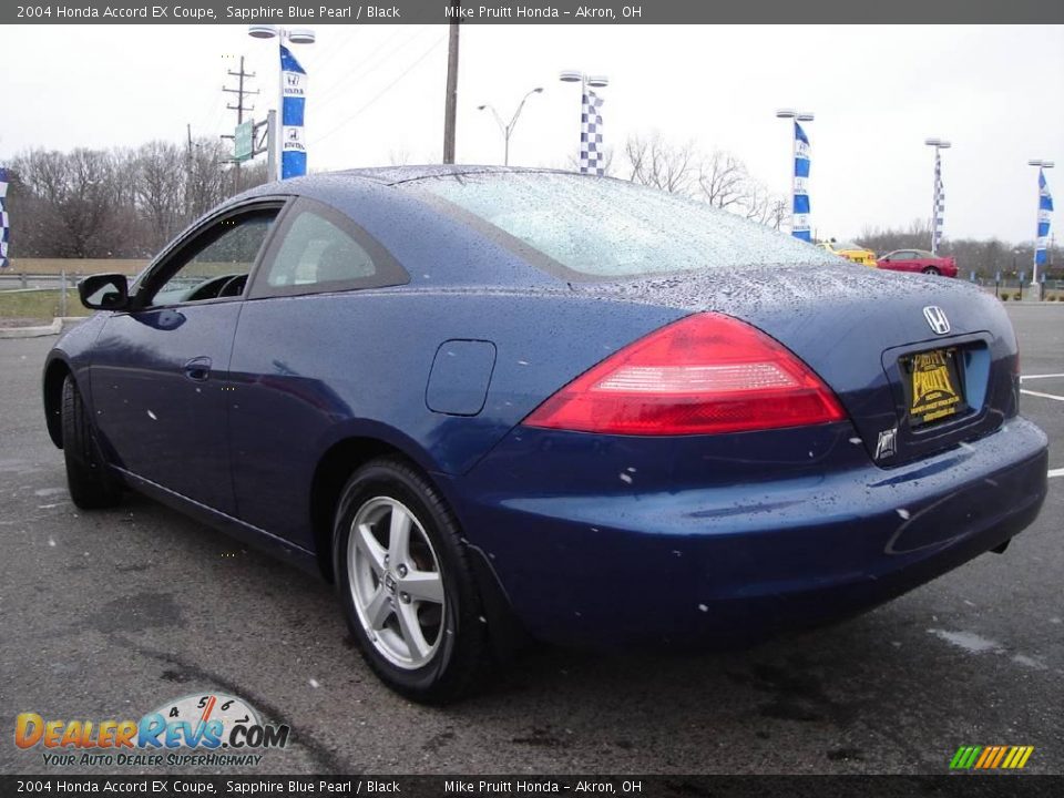 2004 Honda Accord EX Coupe Sapphire Blue Pearl / Black Photo #3