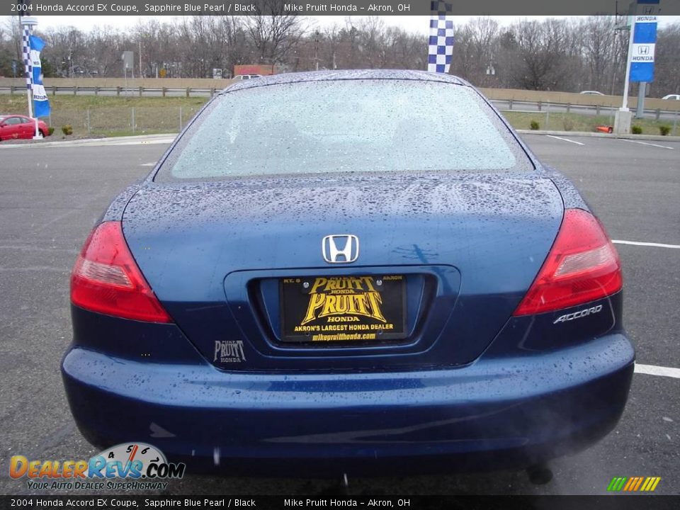 2004 Honda Accord EX Coupe Sapphire Blue Pearl / Black Photo #4