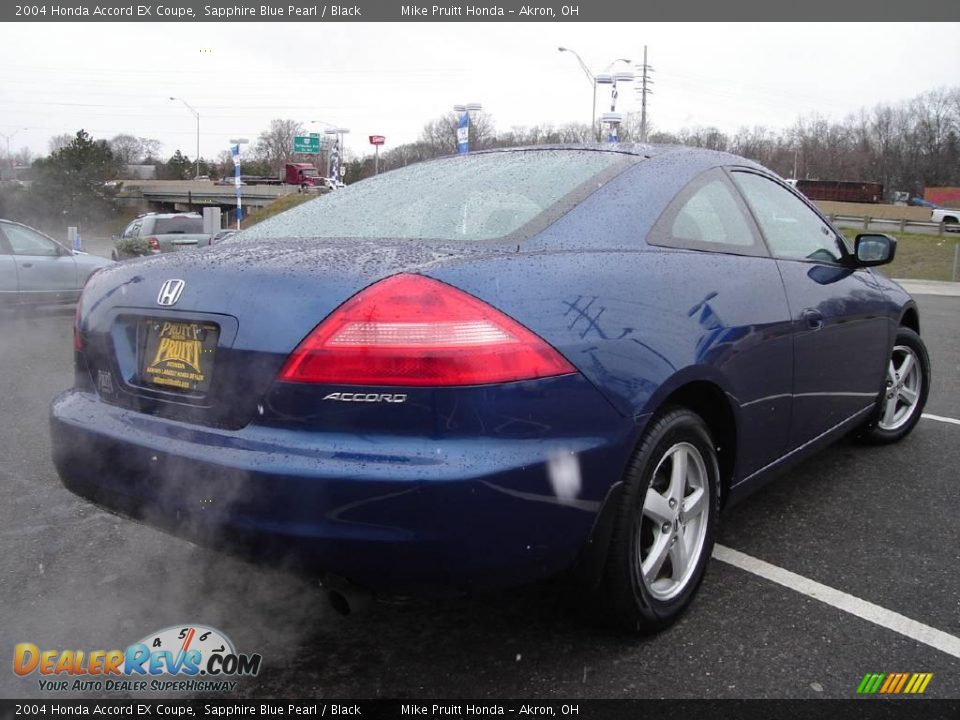 2004 Honda Accord EX Coupe Sapphire Blue Pearl / Black Photo #5