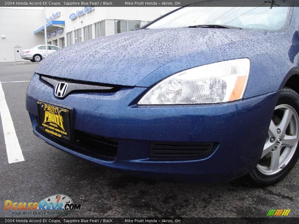 2004 Honda Accord EX Coupe Sapphire Blue Pearl / Black Photo #9
