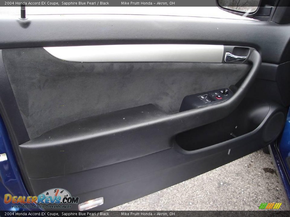 2004 Honda Accord EX Coupe Sapphire Blue Pearl / Black Photo #19