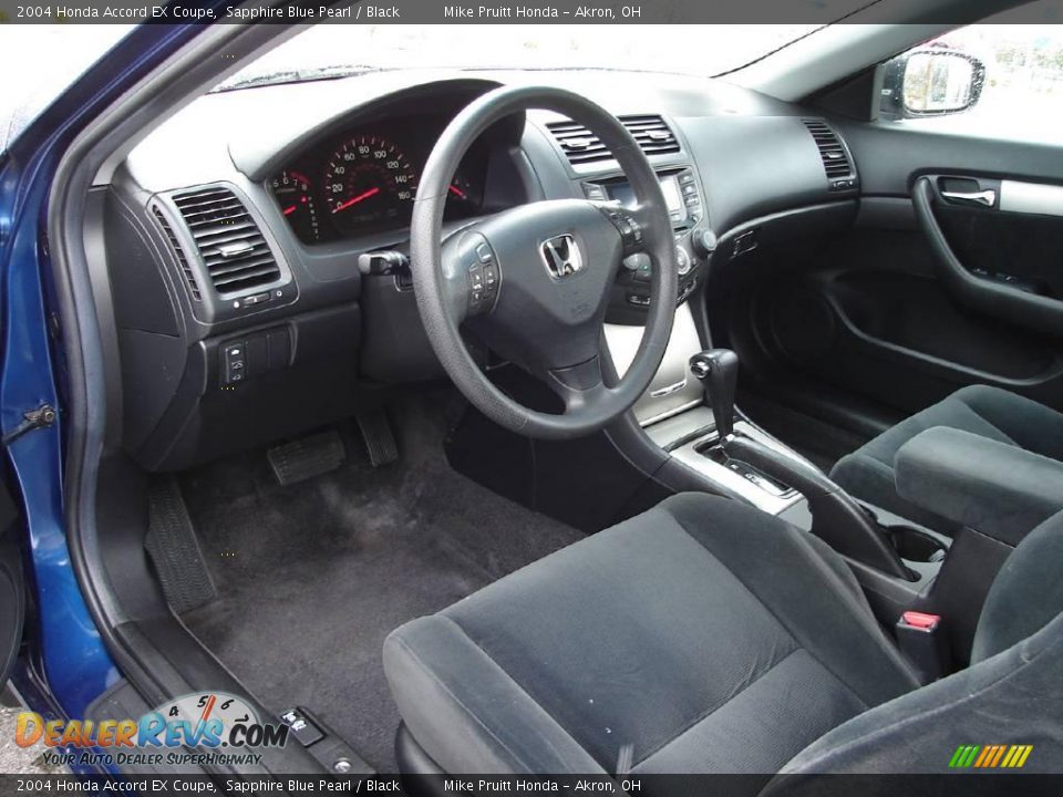 2004 Honda Accord EX Coupe Sapphire Blue Pearl / Black Photo #20