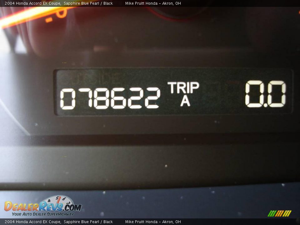 2004 Honda Accord EX Coupe Sapphire Blue Pearl / Black Photo #21