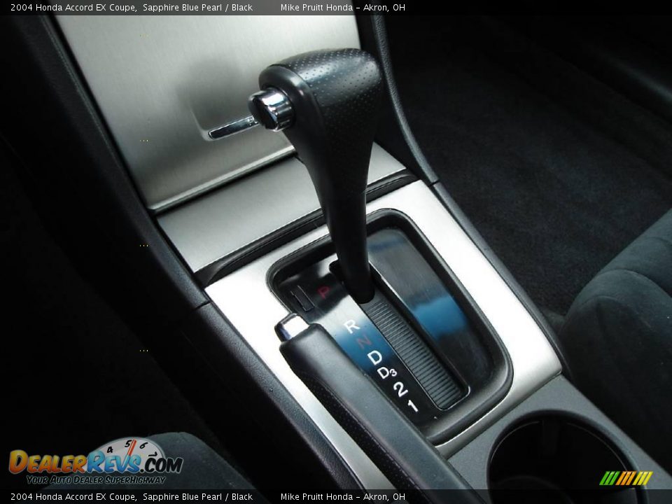 2004 Honda Accord EX Coupe Sapphire Blue Pearl / Black Photo #24