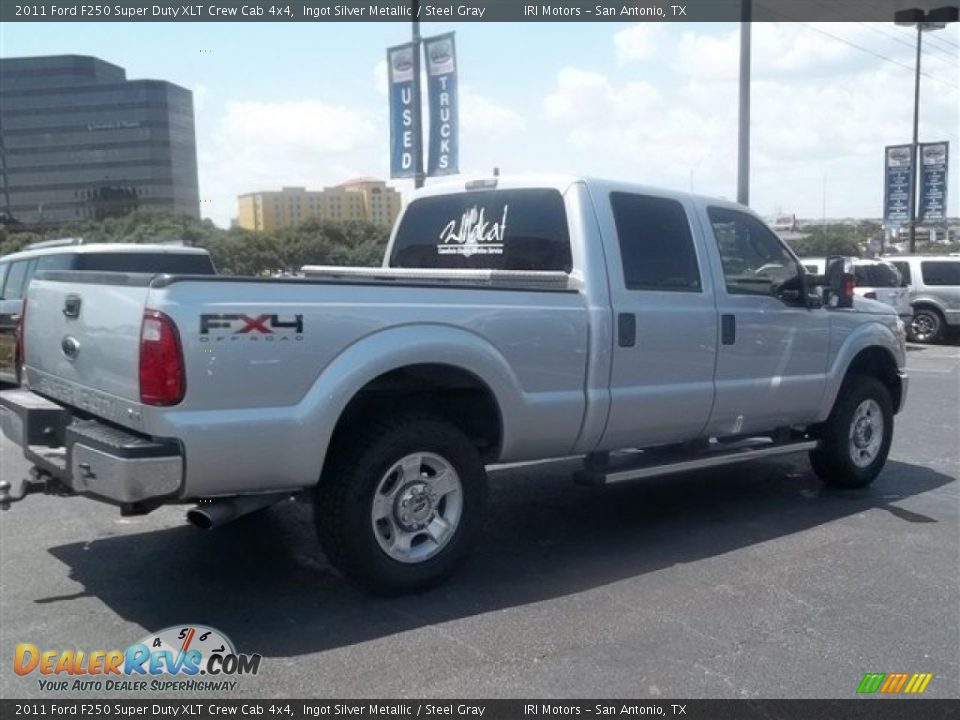 2011 Ford F250 Super Duty XLT Crew Cab 4x4 Ingot Silver Metallic / Steel Gray Photo #2